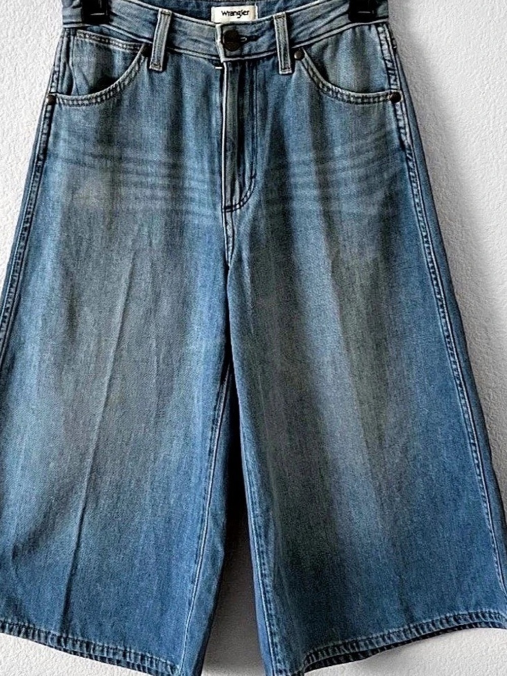 Wrangler Denim Culottes Wide Leg Blue Jeans